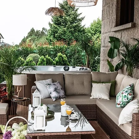 Casa Victoria Garden Con Jacuzzi Y Piscina Villa Caldas De Reis Exterior photo